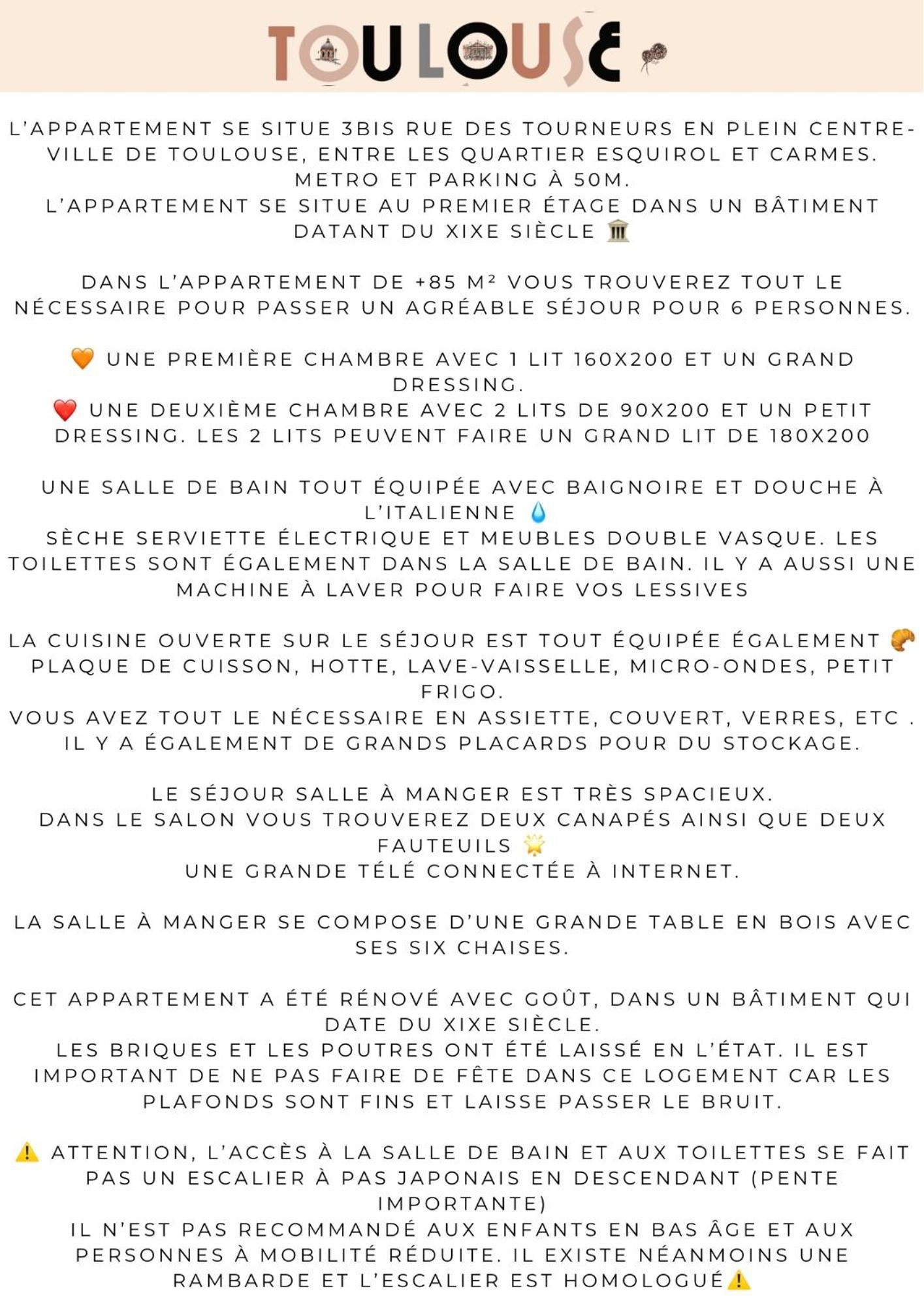 Spacieux T3 Centre Esquirol Carmes